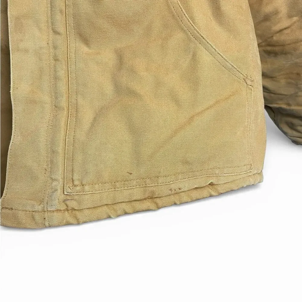 Carhartt Men's Brown tan distressed Field work Jacket XL